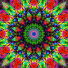 Modern floral ornament. Creative mandala. Color Raster illustration. For Wallpaper, print, fashion. Carpet designs patterns Persian relief