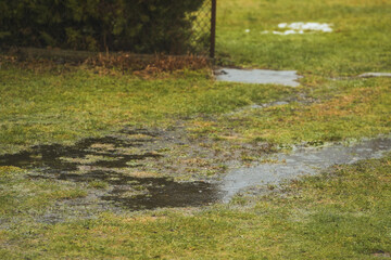 standing water and hydrophobic soil can cause erosion and water damage in yard and agriculture...