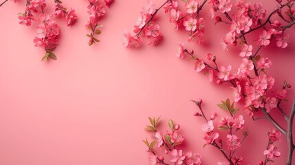 minimalist vivid advertisment spring background with copy space