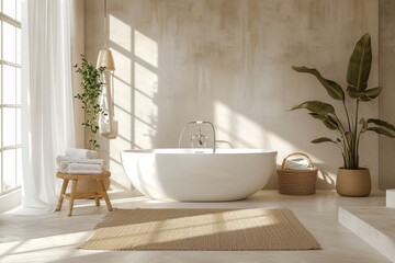 Fototapeta na wymiar Home cleaning ads spotlight serene living environments achieved through thorough