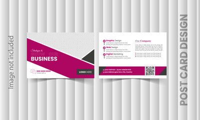 Amazing and simple business post card design template