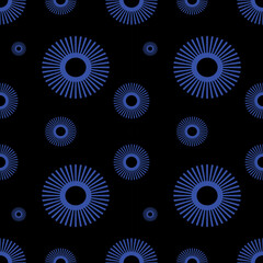 abstract background with circles on black background.