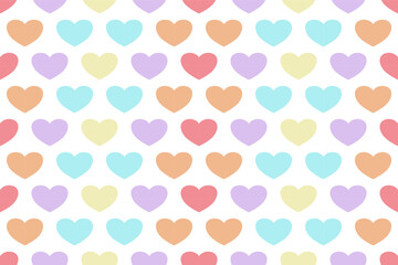 seamless pattern with colorful hearts. Seamless for wallpaper, card, civer skin, book, fashion, dress, cloth, wrapping paper.