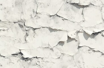Cracked White Plaster Wall Texture