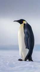 Fototapeta premium Emperor penguin, highly professional photo, style of nature magazine, nature background,