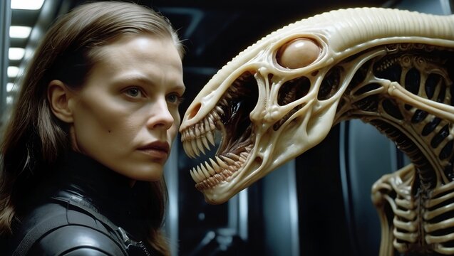 women with a alien 