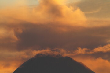 clouds at sunset Merapi 