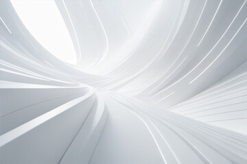 Fototapeta premium Abstract white futuristic background