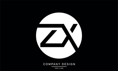 ZX, XZ, Abstract Letters Logo Monogram