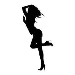 woman fashion modeling silhouette
