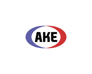 AKE logo design vector template