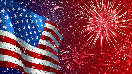 USA 4th of july independence day design