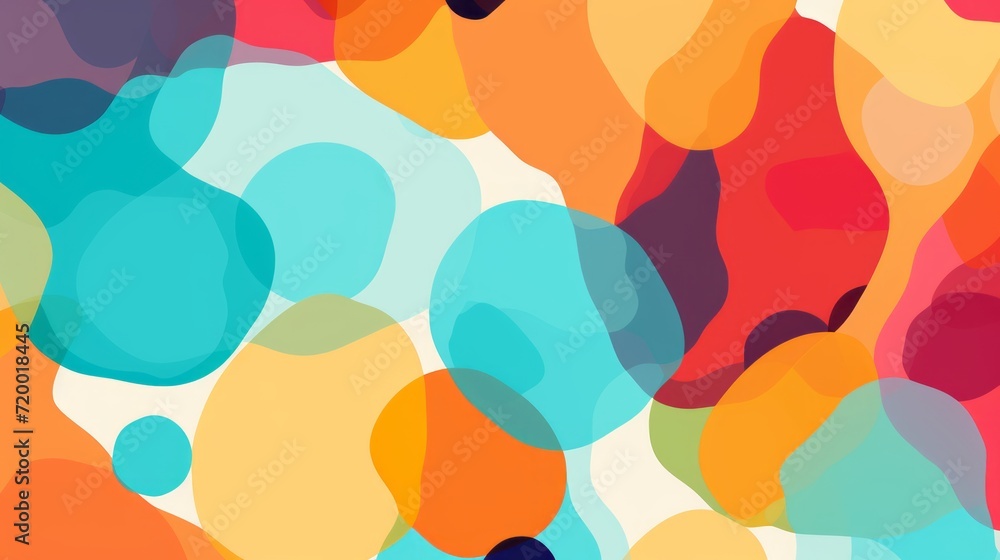 Poster colorful abstract vector pattern background with oval shapes and stain overlay