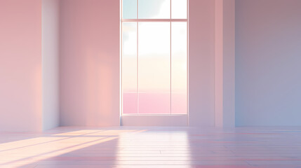 3D rendering minimalist interior room, empty room, minimalist style interior background