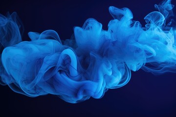 Abstract colorful blue smoke background, bright colored, Abstract blue smoke on a dark background. Ai generated