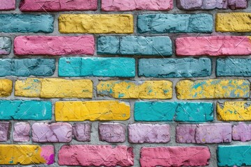 colorful brick wall texture for background