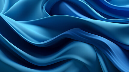 Fototapeta premium abstract modern blue background folded ribbons macro. 3d render 