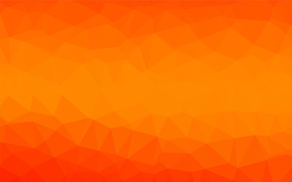 Light Orange vector low poly layout. A sample with polygonal shapes. New texture for your design.