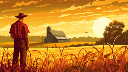 farmer vector