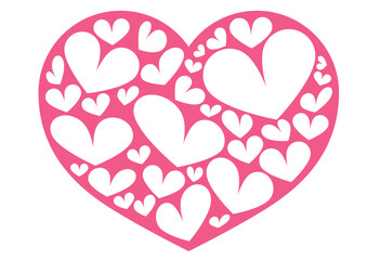 ハートがのデザインの背景イラスト素材