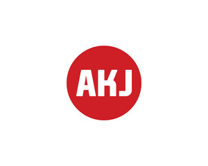 AKJ logo design vector template