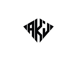 AKJ logo design vector template