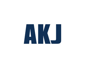 AKJ logo design vector template