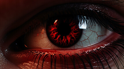 A photo of a vampires eye