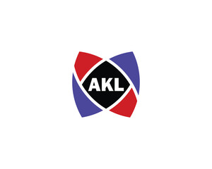 Naklejka premium AKL logo design vector template