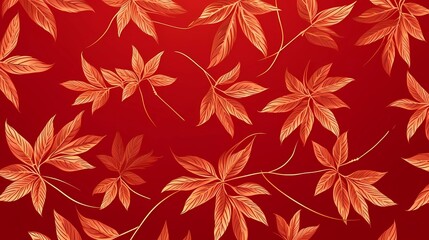 seamless background picture with leaf pattern, leaves, trees, tree branches