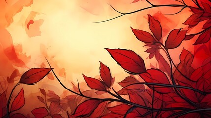 Fototapeta premium seamless background picture with leaf pattern, leaves, trees, tree branches