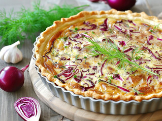 Quiche with Radicchio and Fennel.