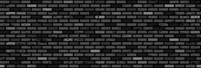 Brick gray wall with scratches, seamless pattern.