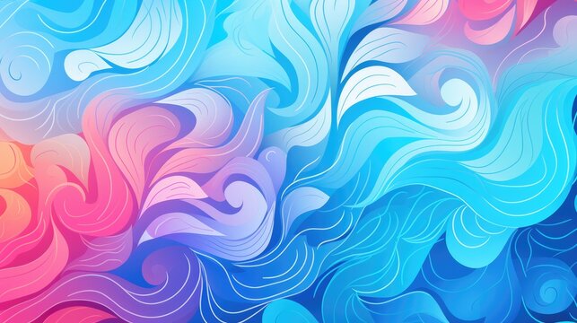 Abstract water wave Blue Pink Light colorful background Fresh, cheerful and relaxing summer concept. Positive and healthy