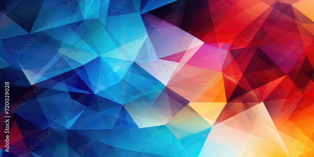Poster abstraction unfolds. triangles in seamless harmony, composing dynamic geometric backdrop. interplay 