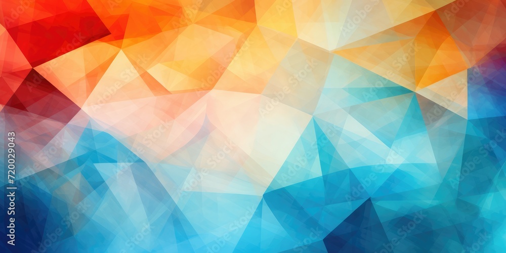 Poster abstraction unfolds. triangles in seamless harmony, composing dynamic geometric backdrop. interplay 