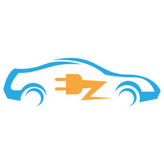 Electric car icon logo design
