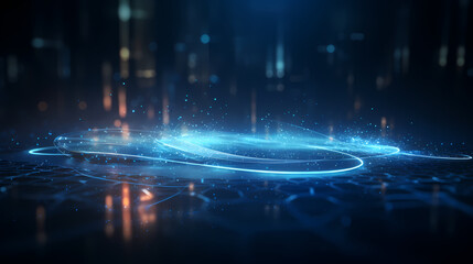 Digital technology particles abstract background, abstract analysis visualization