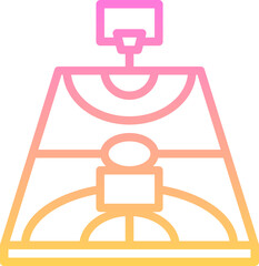 Basketball field icon