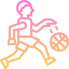 Dribble basketball icon