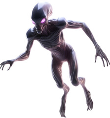 Obraz premium Close-up image of a skinny Alien. 