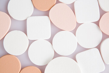 Various face puffs and beauty cotton pads