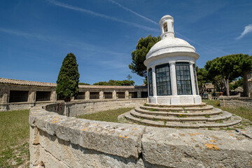 capilla circular, Lazareto de Mahón, Península de San Felipet, puerto de Mahón, Menorca, balearic islands, Spain