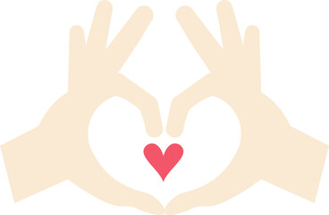 Obraz premium Hand Sign Language Love Icon