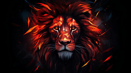 LION.  illustration concept