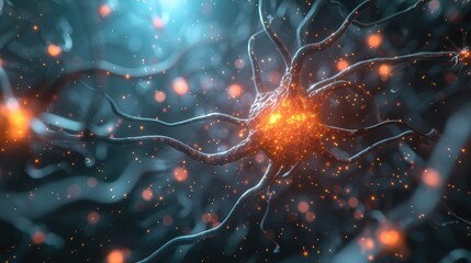 abstract Neurons cells concept background