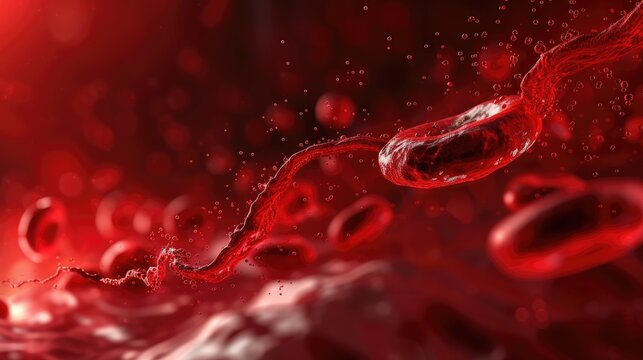 red blood cells veins arteries 3d abstract background