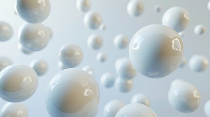 abstract 3d floating spheres background