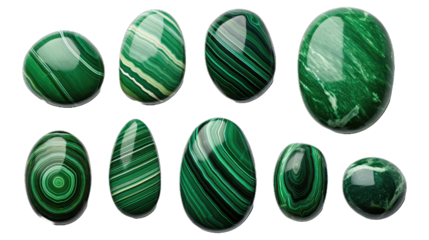 Malachite  isolated on white background. Malachite  on  png transparent background