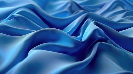 Fototapeta premium abstract blue silk folded drapery background